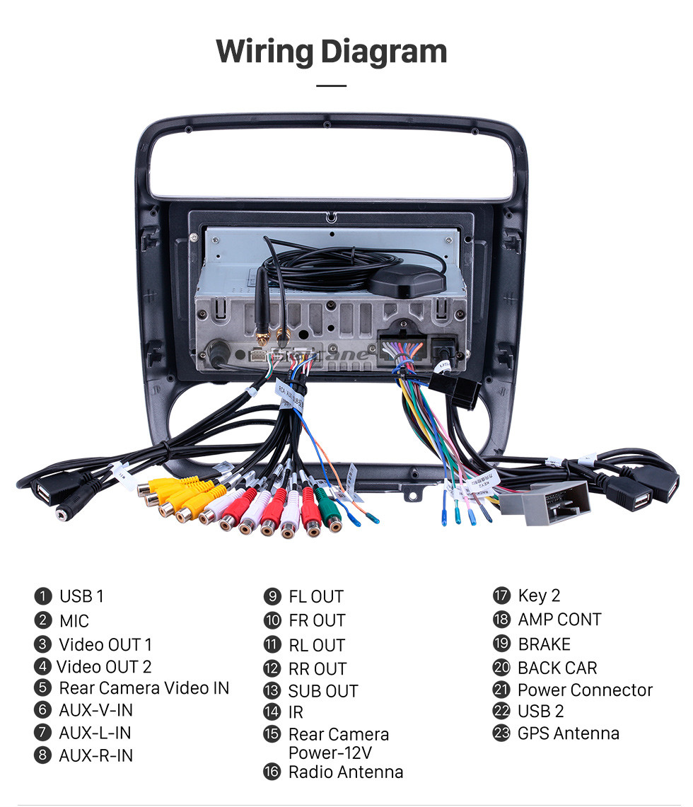 Seicane OEM Android 11.0 para 2001-2004 Honda Stream Radio con Bluetooth 9 pulgadas HD Pantalla táctil Sistema de navegación GPS Carplay support DSP