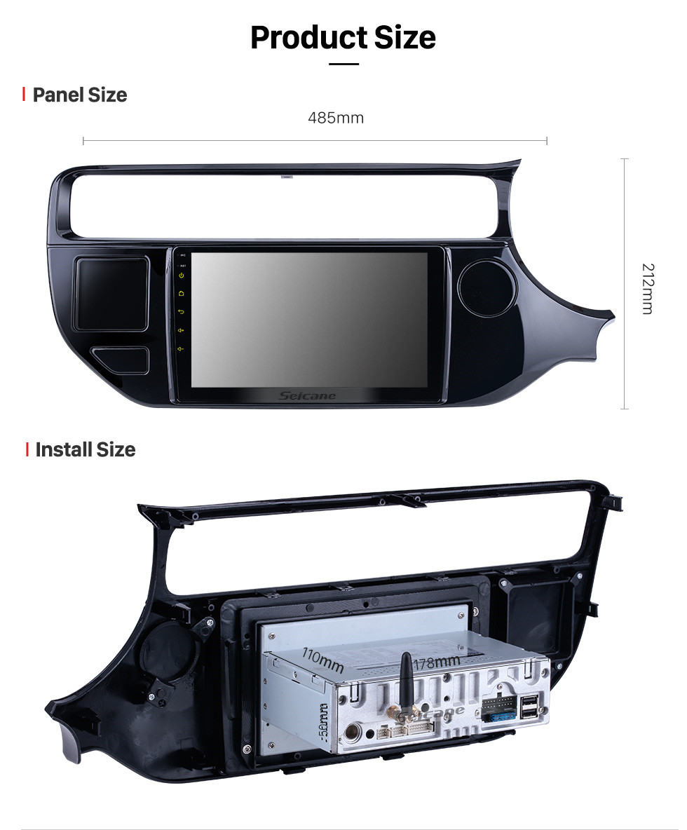 Seicane Android 11.0 para 2015 Kia K3 / RIO RHD Radio Sistema de navegación GPS de 9 pulgadas con pantalla táctil Bluetooth HD Carplay compatible con DSP