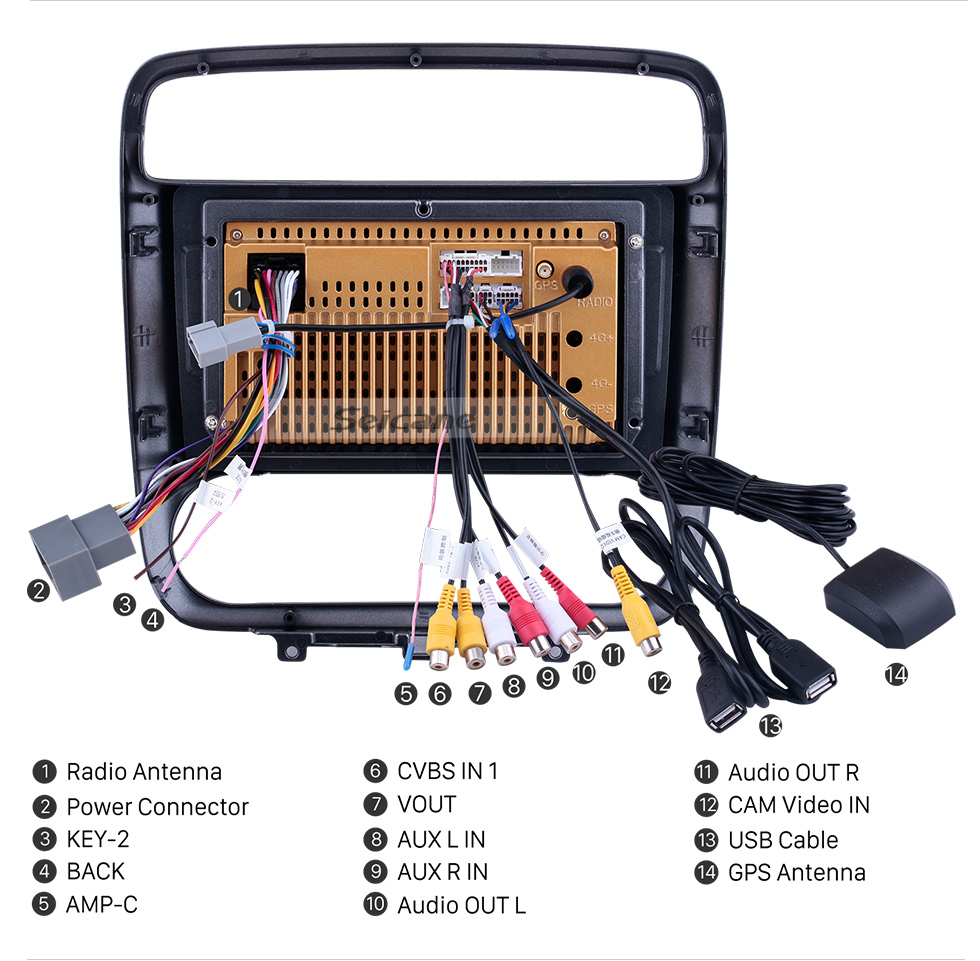 Seicane Para 2001-2004 Honda Stream Radio Android 10.0 HD Pantalla táctil 9 pulgadas Sistema de navegación GPS con WIFI Soporte Bluetooth Carplay DVR