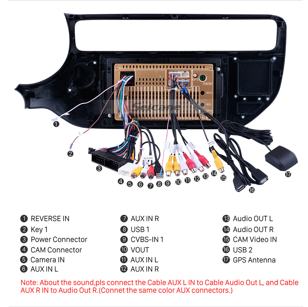 Seicane Android 10.0 de 9 pulgadas para 2015 Kia K3 / RIO RHD Radio Sistema de navegación GPS con pantalla táctil HD Soporte Bluetooth Carplay OBD2