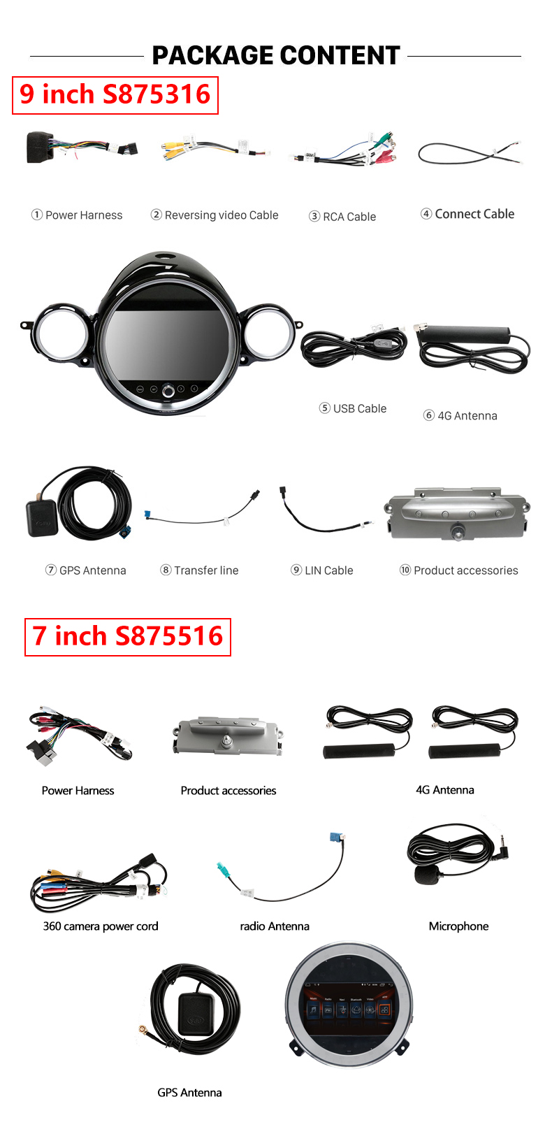 Seicane Сенсорный экран Bluetooth для BMW MINI Cooper R56 R55 R57 R58 R60 R61 2007-2010 гг. Радио GPS-навигационная система с поддержкой Carplay DSP 4G Камера заднего вида DVR