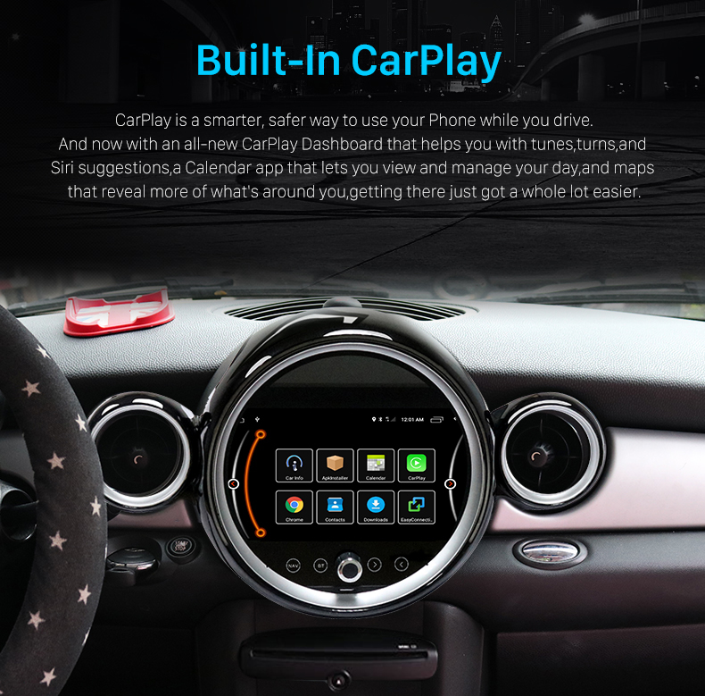 Seicane Para 2010-2014 BMW MINI Cooper R56 R55 R57 R58 R60 R61 Sistema GPS estéreo para coche Android Carplay DSP Bluetooth incorporado