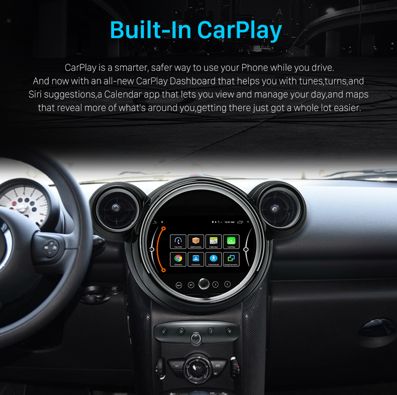 Seicane Best Touchscreen Radio for 2010-2016 BMW MINI Cooper R56 R55 R57 R58 R60 R61 with Bluetooth 4G WIFI DSP Carplay Android Auto