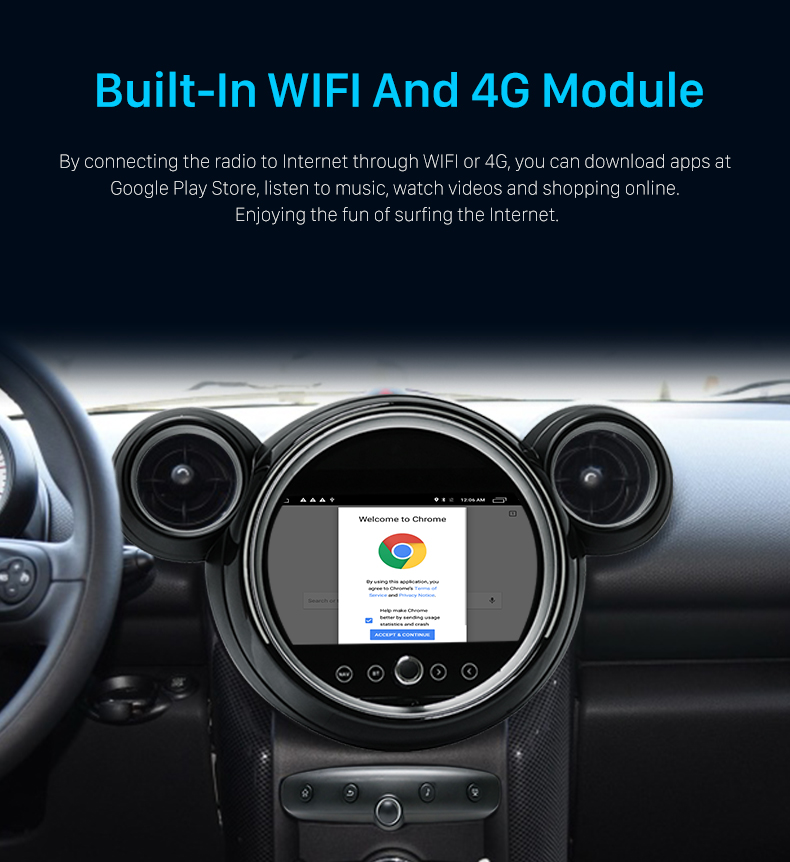 Seicane Melhor rádio com tela sensível ao toque para 2010-2016 BMW MINI Cooper R56 R55 R57 R58 R60 R61 com Bluetooth 4G WIFI DSP Carplay Android Auto