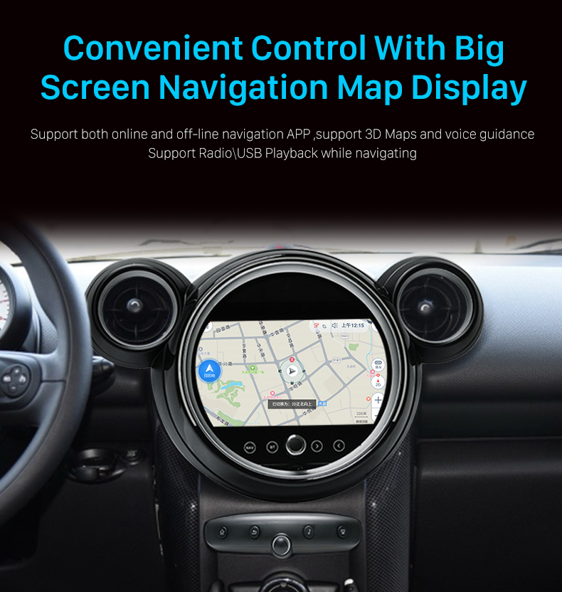 Seicane Best Touchscreen Radio for 2010-2016 BMW MINI Cooper R56 R55 R57 R58 R60 R61 with Bluetooth 4G WIFI DSP Carplay Android Auto