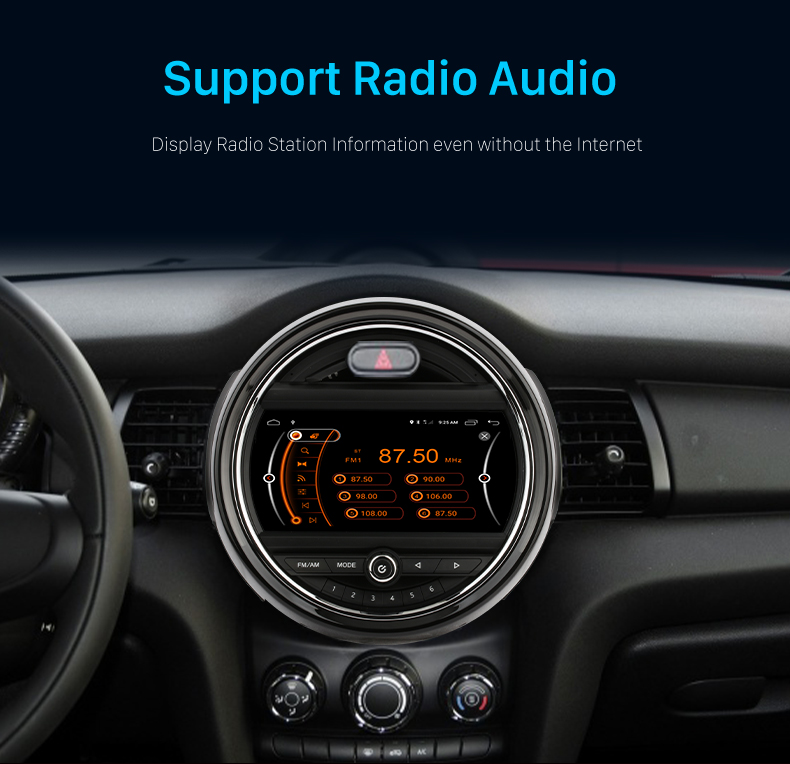 Seicane Autoradio Android pour 2014-2019 BMW MINI Cooper F54 F55 F56 F60 R59 R53 Système NBT avec DSP 4G Carplay Support Bluetooth Musique Caméra de recul