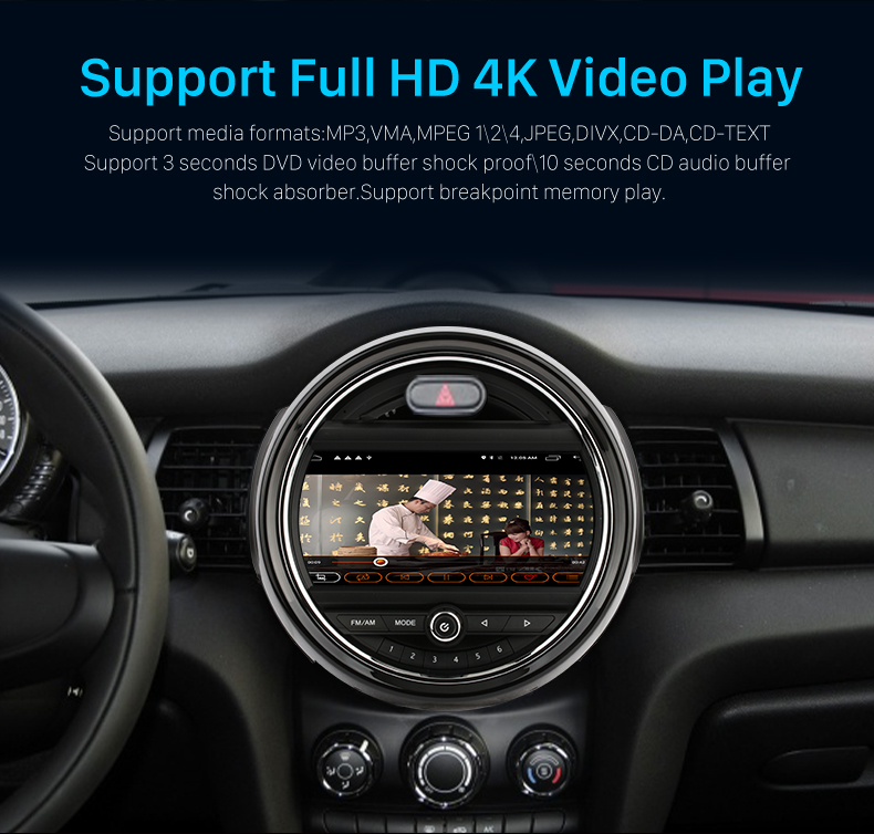 Seicane Rádio do carro Android para 2014-2019 BMW MINI Cooper F54 F55 F56 F60 R59 R53 NBT Sistema com DSP 4G Carplay Suporte Bluetooth Música Câmera de Visão Traseira