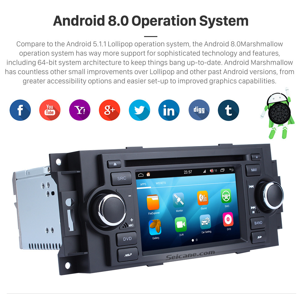 Seicane Reposição Android 8.0 leitor de DVD sistema de navegação GPS para 2002-2007 Dodge Durango Dakota P/U com OBD2 Bluetooth Rádio LinkMirror Ecrã Tátil DVR Backup Câmera TV USB SD 1080P Vídeo WIFI Controle de volante Seicane Reposição Android 8.0 leitor de DVD sistema de navegação GPS para 2002-2007 Dodge Durango Dakota P/U com OBD2 Bluetooth Rádio LinkMirror Ecrã Tátil DVR Backup Câmera TV USB SD 1080P Vídeo WIFI Controle de volante