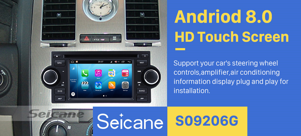 Seicane Reposição Android 8.0 leitor de DVD sistema de navegação GPS para 2002-2007 Dodge Durango Dakota P/U com OBD2 Bluetooth Rádio LinkMirror Ecrã Tátil DVR Backup Câmera TV USB SD 1080P Vídeo WIFI Controle de volante Seicane Reposição Android 8.0 leitor de DVD sistema de navegação GPS para 2002-2007 Dodge Durango Dakota P/U com OBD2 Bluetooth Rádio LinkMirror Ecrã Tátil DVR Backup Câmera TV USB SD 1080P Vídeo WIFI Controle de volante