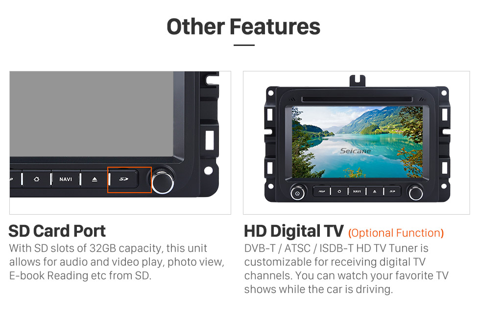Seicane Android 8.0 2014 2015 2016 Jeep Renegade Replacement Stereo System GPS Radio Navigation 3G WiFi DVD Bluetooth USB SD Seicane Android 8.0 2014 2015 2016 Jeep Renegade Replacement Stereo System GPS Radio Navigation 3G WiFi DVD Bluetooth USB SD
