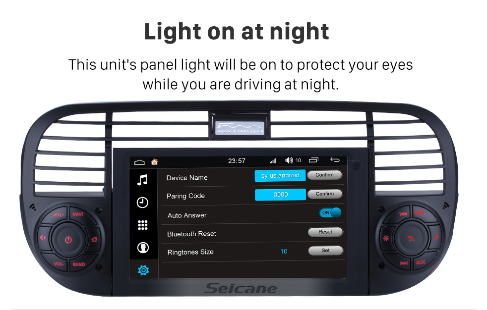 Seicane Android 8.0 GPS Radio DVD player Navigationssystem für 2007-2013 FIAT 500 mit CANBUS OBD2 Bluetooth HD 1024*600 Touch Screen DVR Rückfahr kamera TV Video WIFI Lenkrad-Steuerung USB SD Spiegel-Verbindung Seicane Android 8.0 GPS Radio DVD player Navigationssystem für 2007-2013 FIAT 500 mit CANBUS OBD2 Bluetooth HD 1024*600 Touch Screen DVR Rückfahr kamera TV Video WIFI Lenkrad-Steuerung USB SD Spiegel-Verbindung