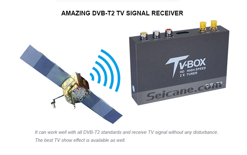 Seicane T338B H.264 (MPEG4) DVB-T2 Receptor de TV Receptor de sinal de TV incrível DVB-T2