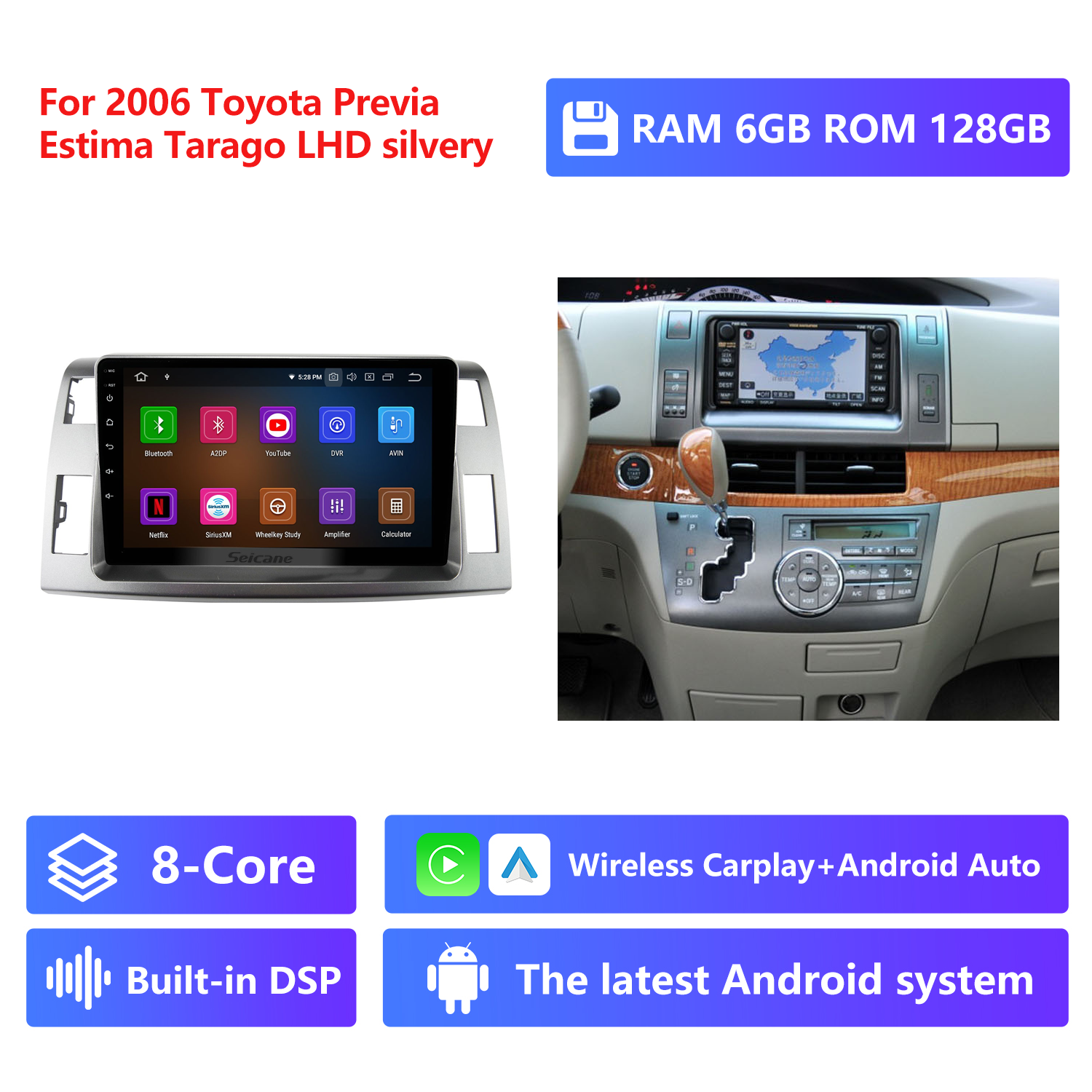 RAM 6G,ROM 128G,Silver,LHD