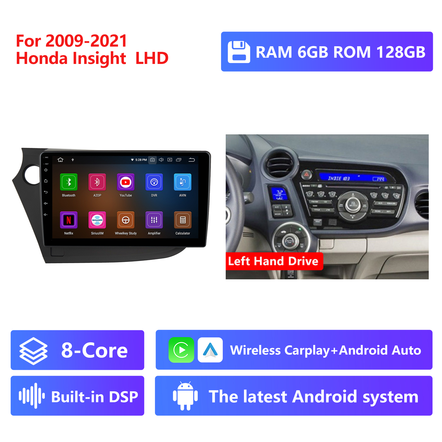 RAM 6G,ROM 128G,LHD