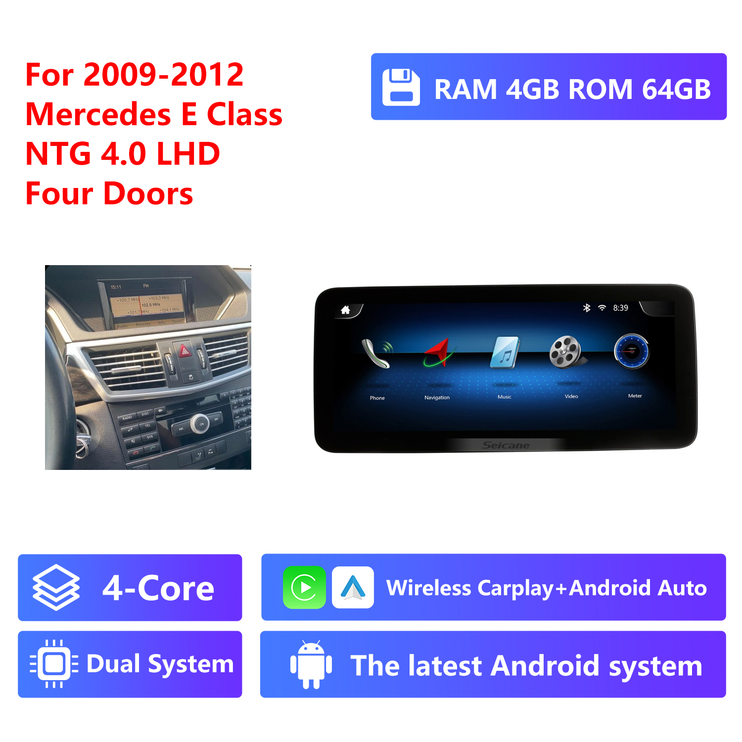 4-Core RAM 4G ROM 64G,LHD,NTG4.0,four doors