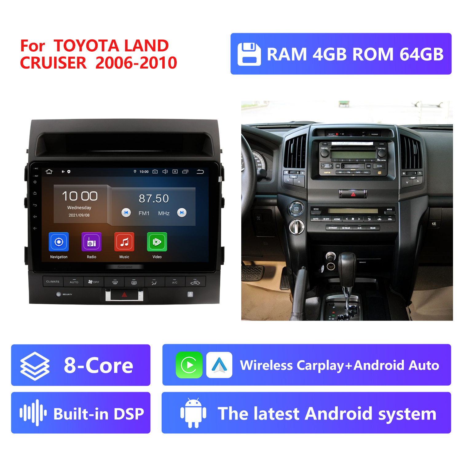 RAM 6G,ROM 128G,2006-2010 year