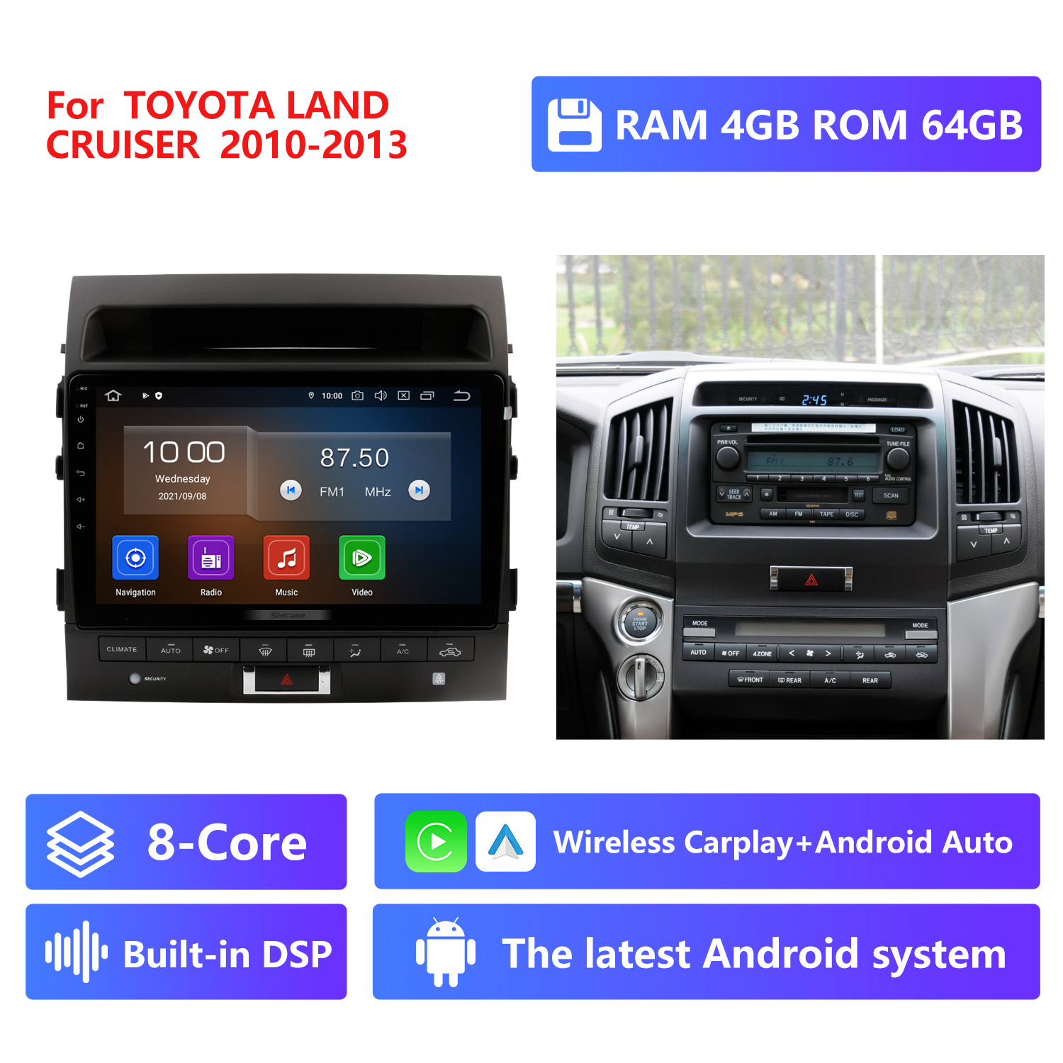 RAM 6G,ROM 128G,2010-2013 year
