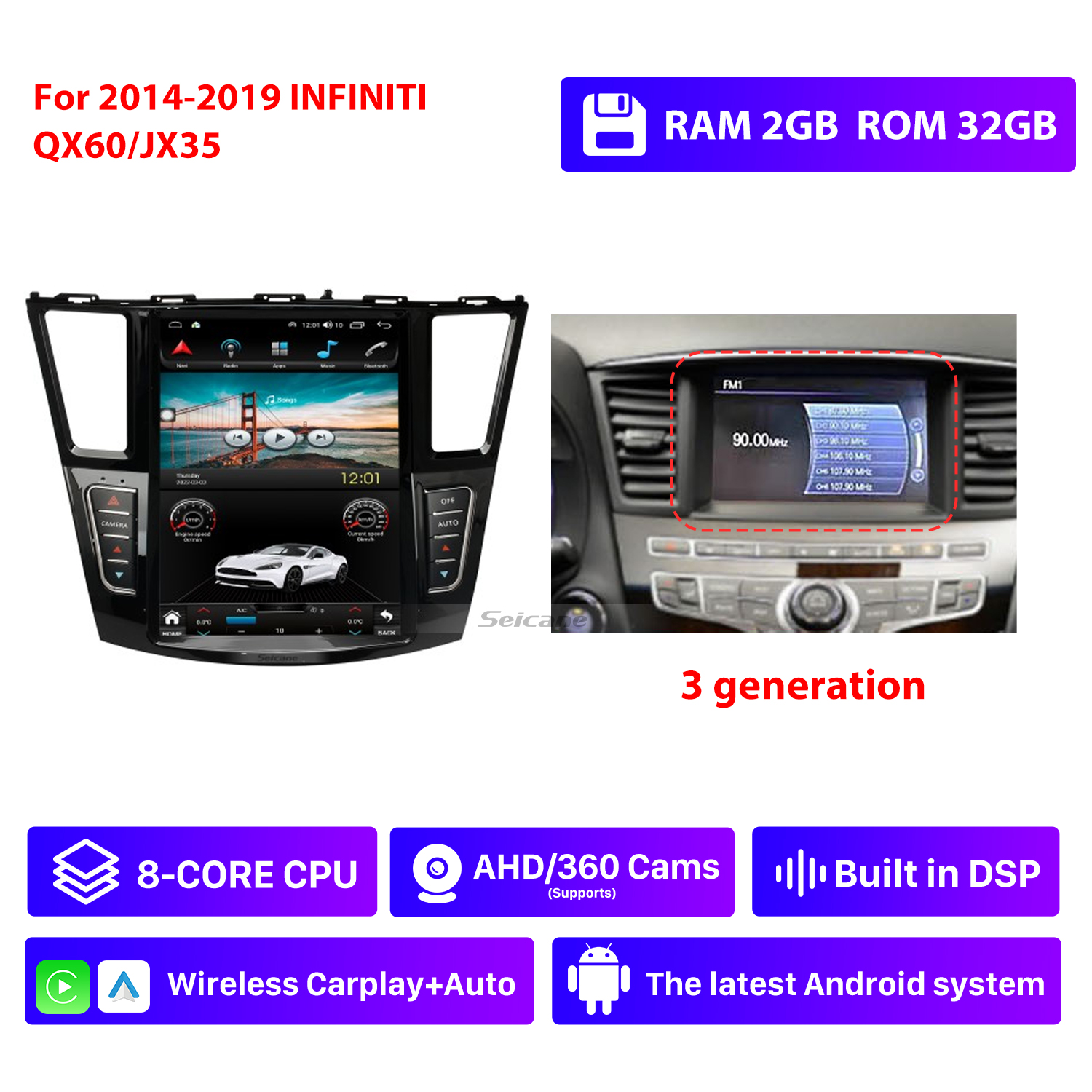 RAM 2G,ROM 32G,3 generation