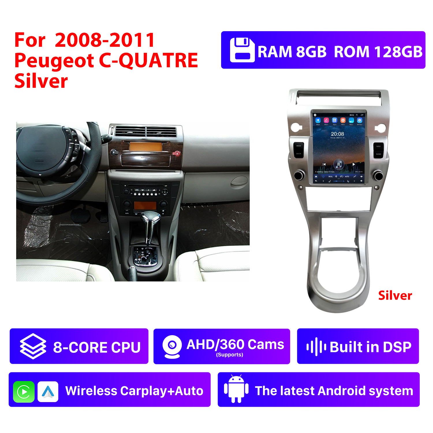 RAM 8G,ROM 128G,silver
