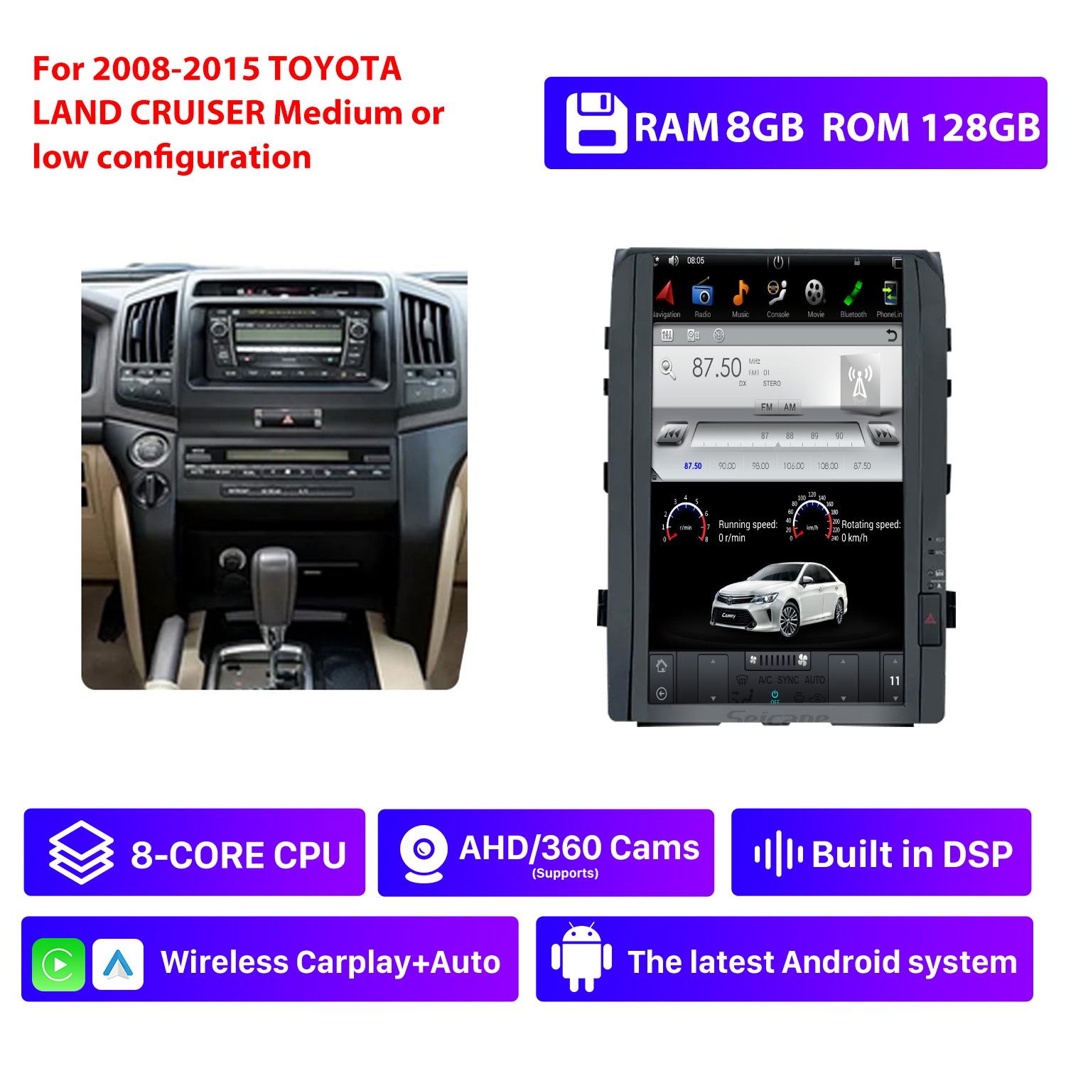 RAM 4G,ROM 64G,Medium or low configuration vehicle