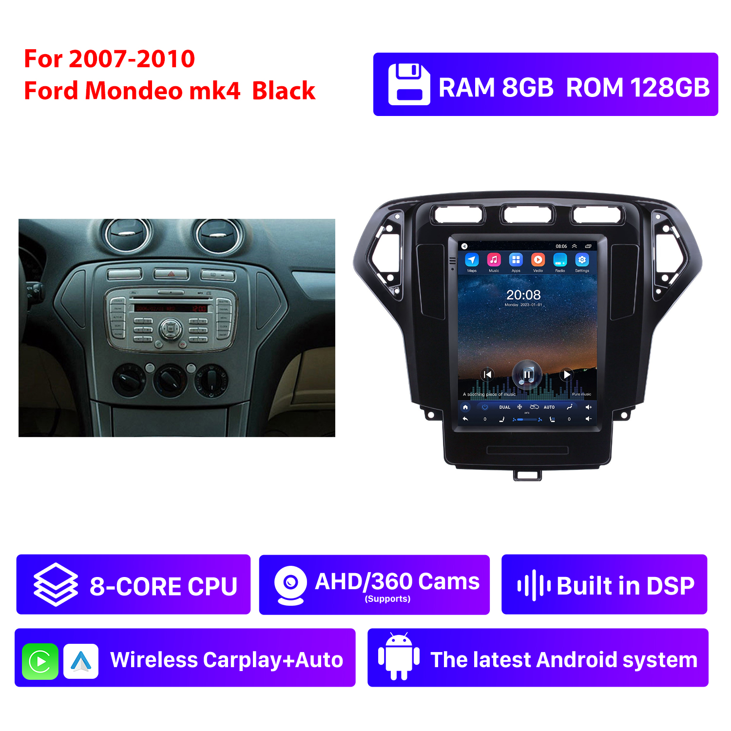 RAM 8G,ROM 128G, Black