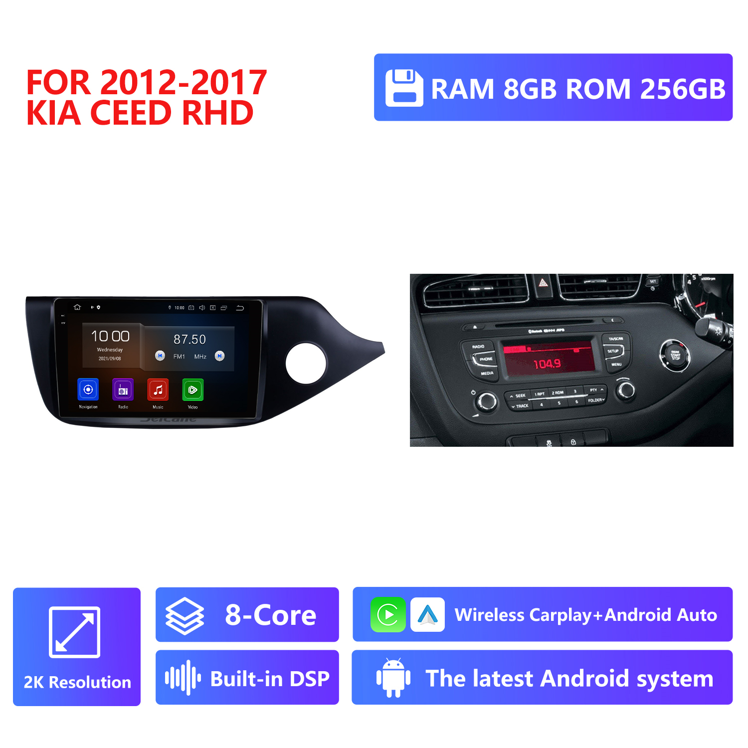 RAM 8G,ROM 256G 2K Resolución