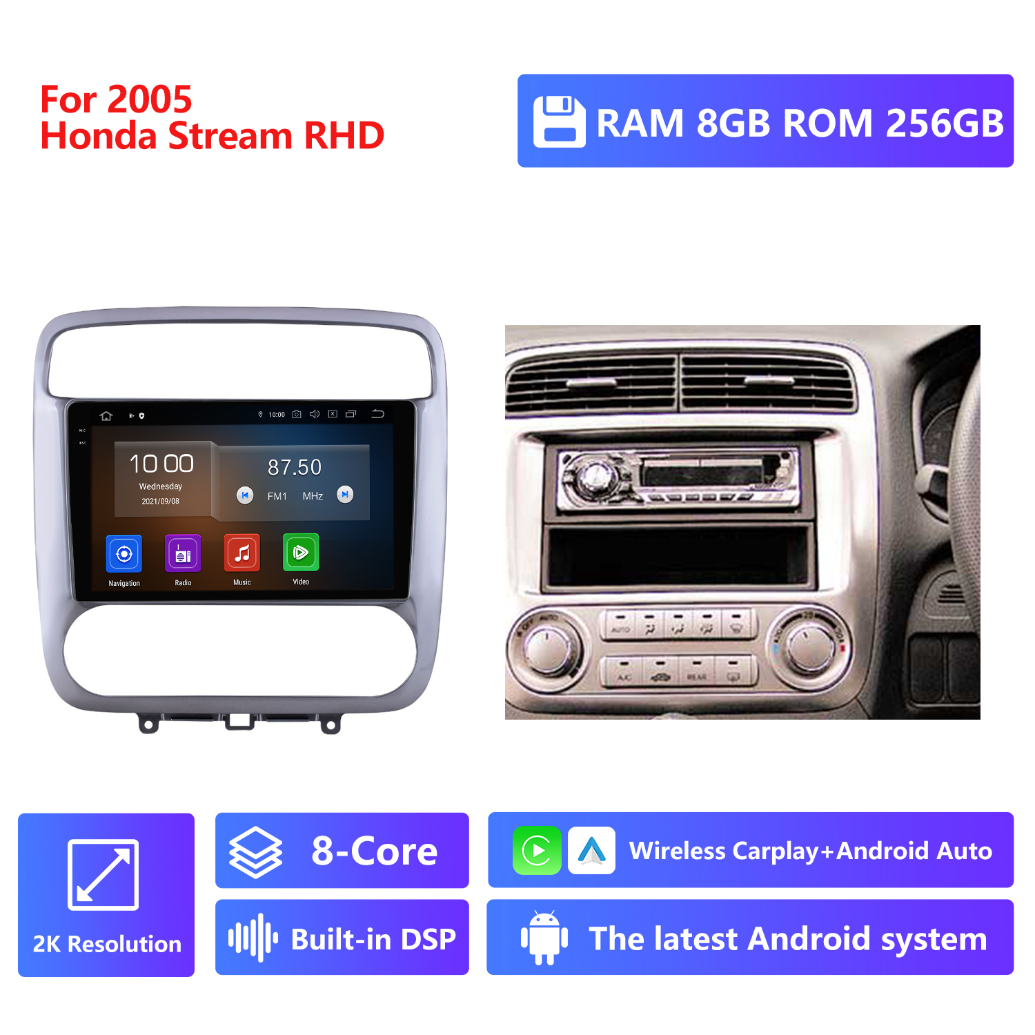 RAM 8G,ROM 256G 2K Resolution