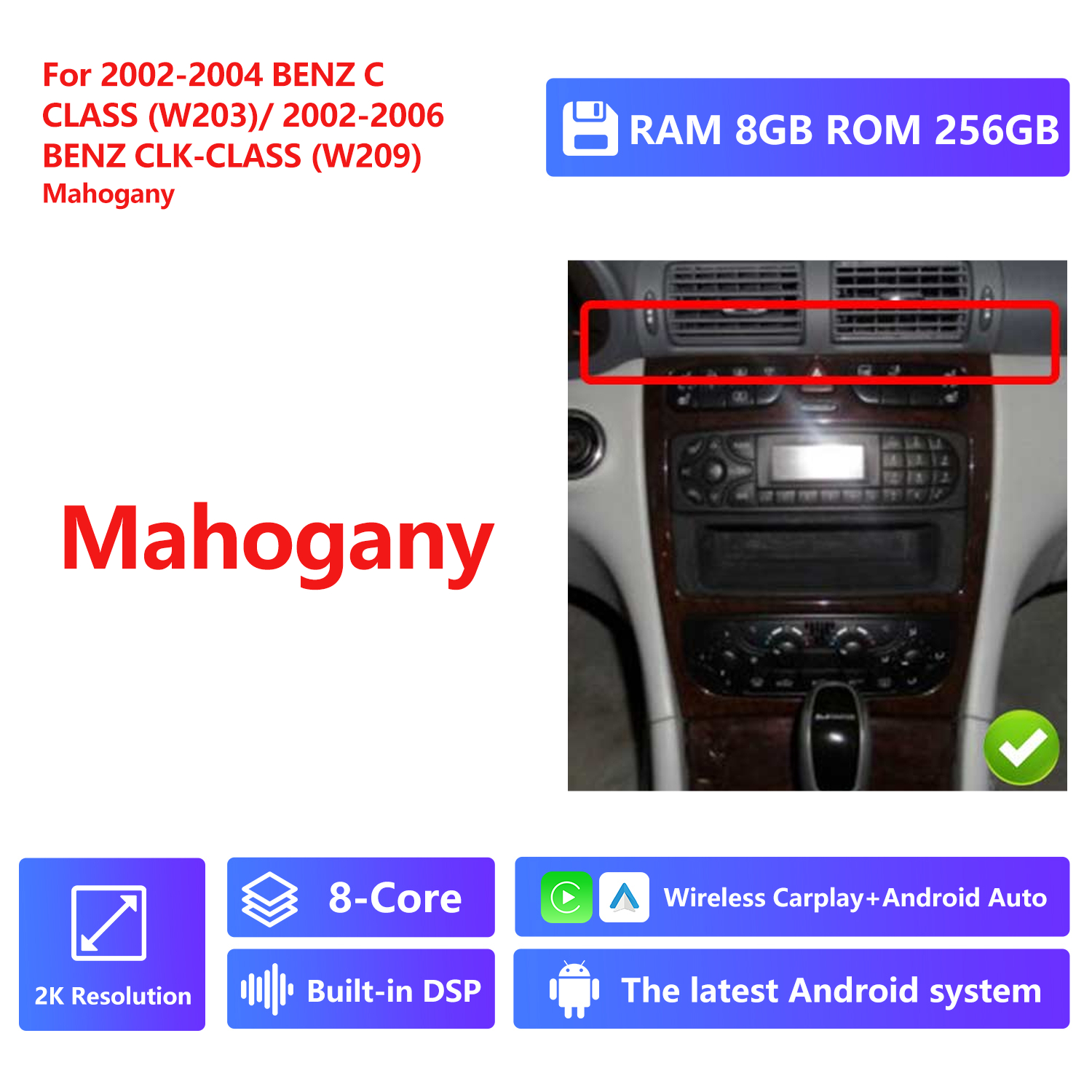 RAM 8G,ROM 256G 2K Resolution,Mahogany