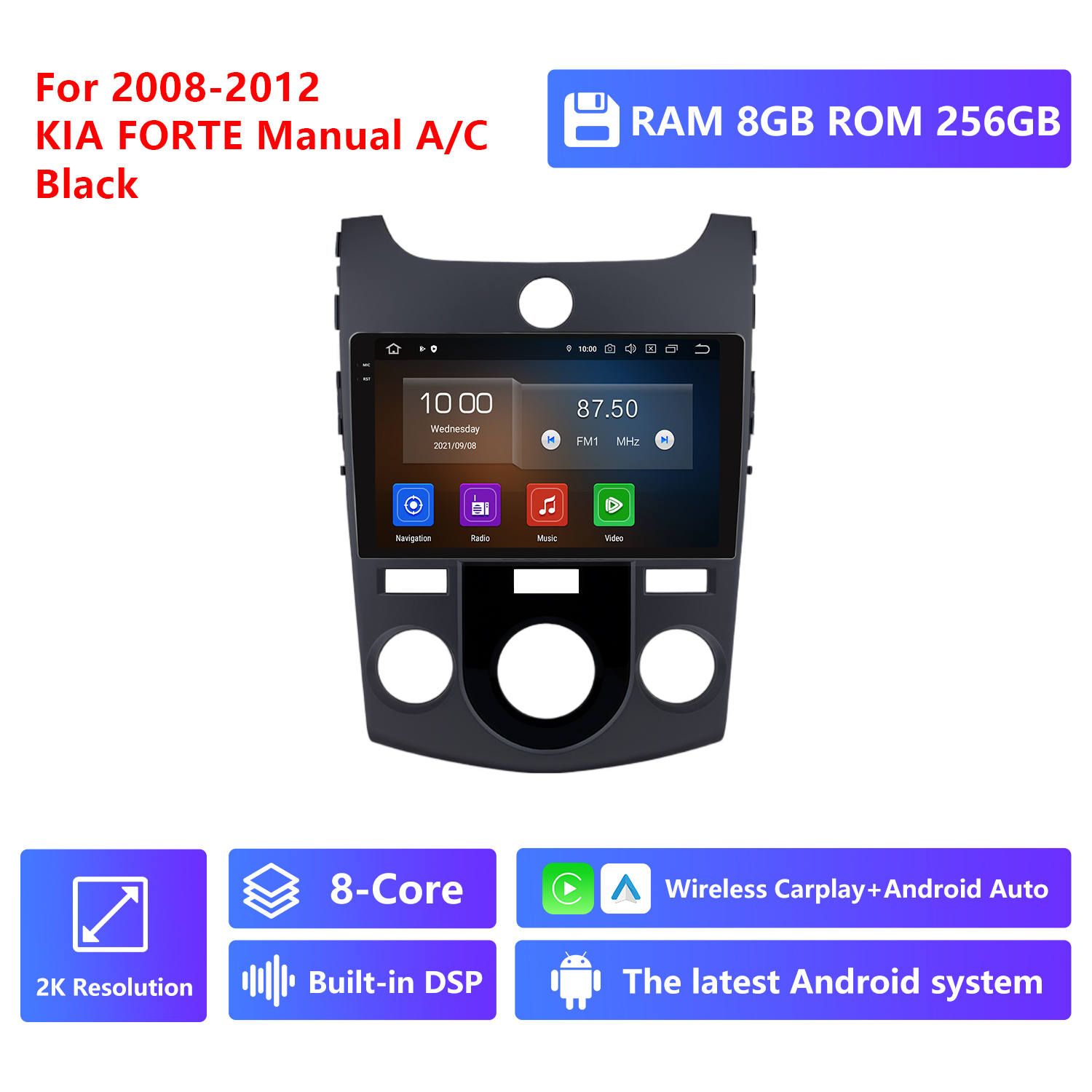 RAM 8G,ROM 256G 2K Resolution,Black, MANUAL A/C