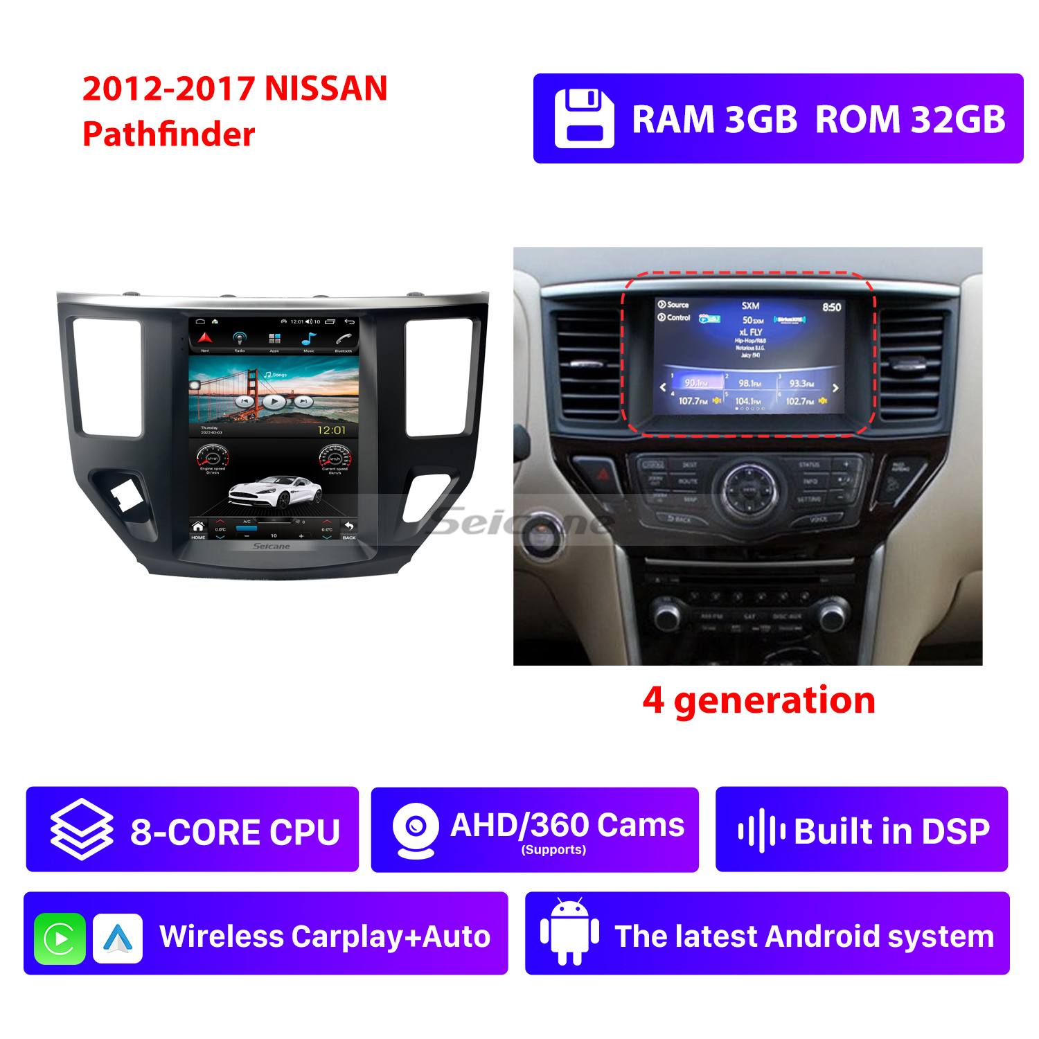 RAM 3G,ROM 32G,Version 4