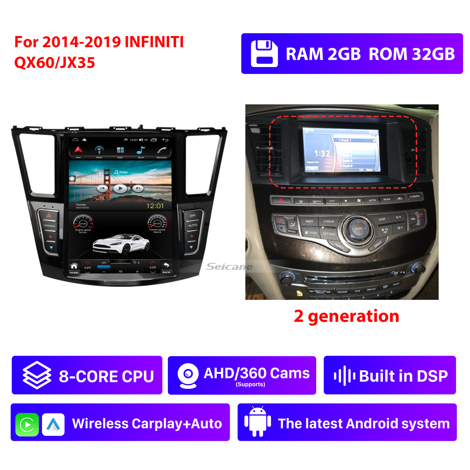 RAM 2G,ROM 32G,2 generation