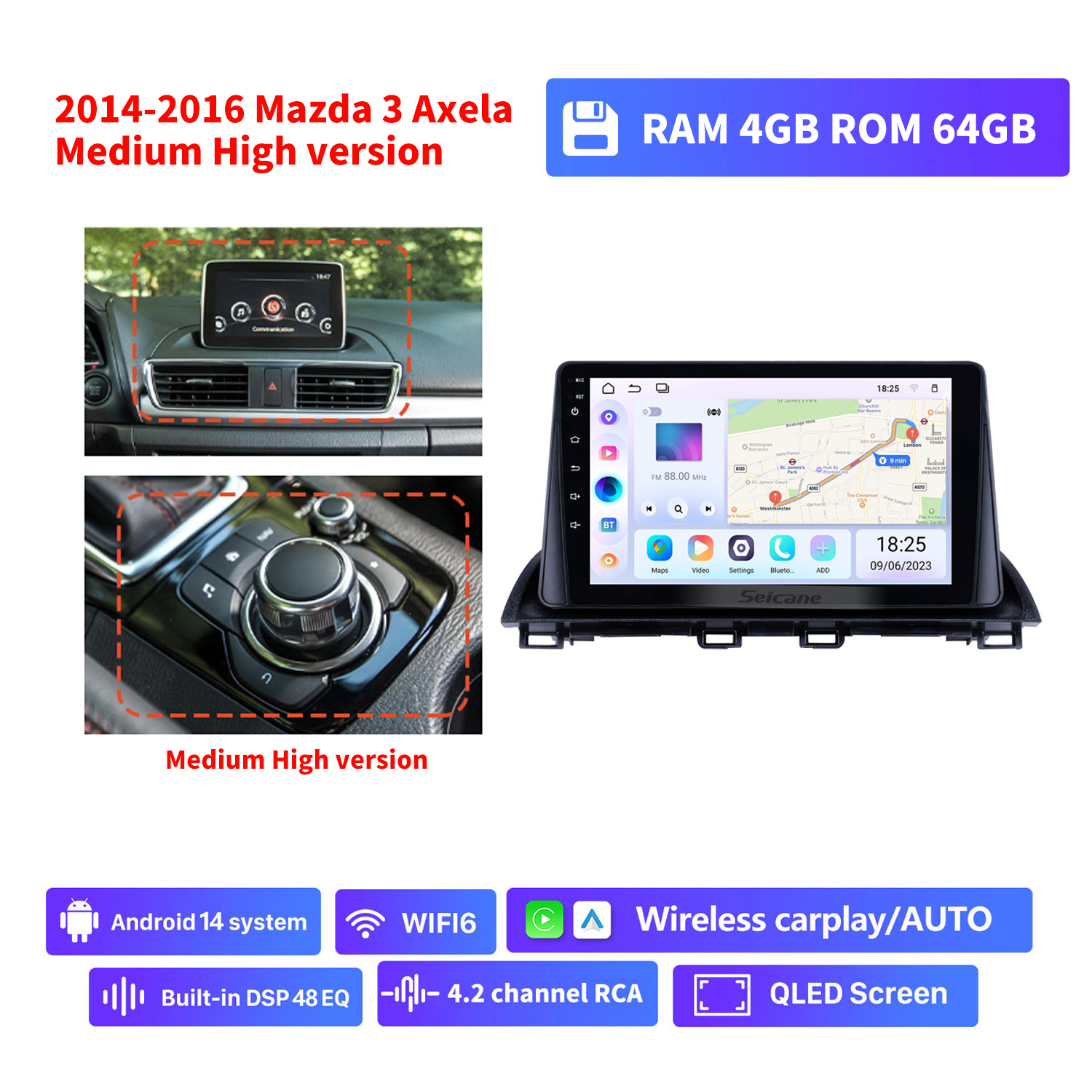 RAM 4G,ROM 64G,Medium High version