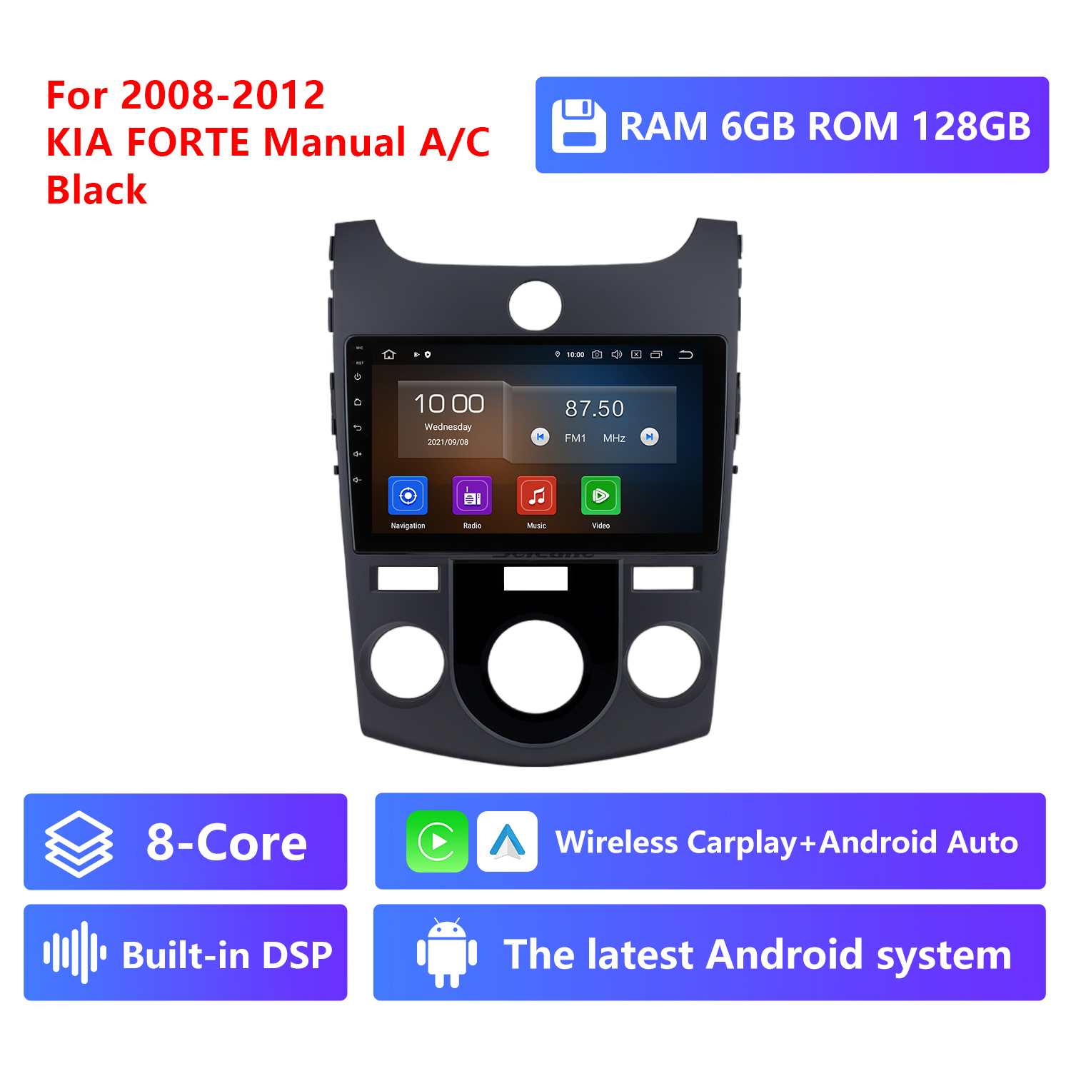 RAM 6G,ROM 128G,Black, MANUAL A/C